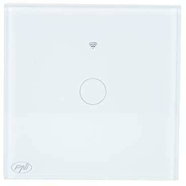 Interruptor Inteligente con PNI SafeHome PT101L WiFi Touch, 10 A, Control a través de la aplicación Tuya, Compatible con Alexa y Google Assistant – Live Wire, sin Null