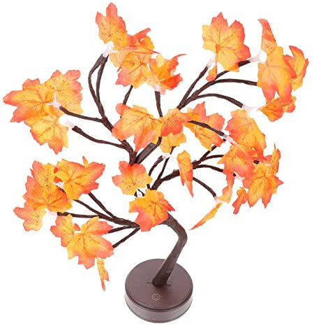 IMIKEYA 1stück Maple Leaf Tree Lamp Usb Batteriebetriebene Tischlampe Für Thanksgiving Deko-lampe Für Und Partys Platzsparend Warmes Licht Leds
