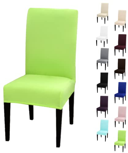 eventkauf Stuhlhusse Stretch elastischer Stuhlüberzug Esszimmer Stuhlbezug Dehnbar Hochzeit Hussen bi-Elastic Spannbezug, 1 Stück (Hellgrün)