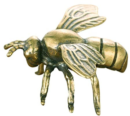 BESPORTBLE Goldene Dekorative Ornamente Bienen Metall Retro Bienen Deko Figur Vintage Mini Bienen Kleine Bienen Figuren Messing Handwerk für Tischdeko Kinderspielzeug Feng Shui Ornament