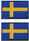 2 Pack Tactical Sweden Flag Embroidered Patches - 3.15x 2 Nordic Swede Flag Military Uniform Sew On Emblem Patch - Loop & Hook Fasteners Attach to Tactical Backpack, Garment & Gears