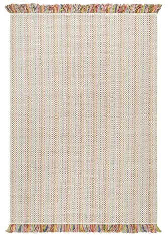 Wecon Home Bunter Kurzflor Esprit Kelim Teppich für Kinderzimmer, Wohnzimmer und Schlafzimmer - Kids DURRIE (80 x 150 cm, Multicolor)