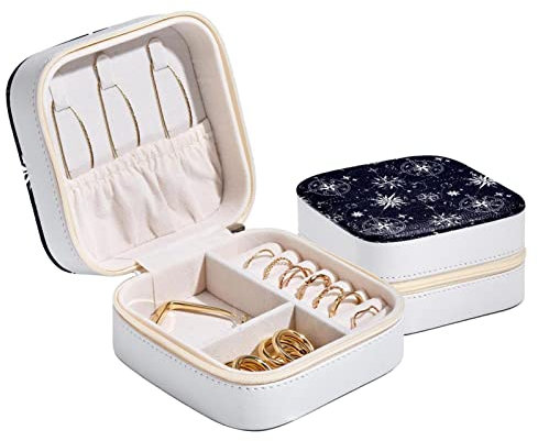 Jewelry Storage Box Travel Jewelry Case Compass Wind Rose for Women Girls