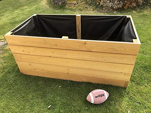 Gartenwelt Riegelsberger Elegantes Hochbeet Kräuterbeet Pflanzbeet Lärche Gemüsebeet 140x40 cm Höhe 71 cm aus Lärchenholz 27 mm glatt