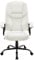 costoffs Faux Leather Executive Office Chair Height Adjustable Desk Chair with Sturdy Metal Base, Swivel Caster,White