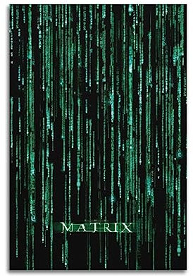 VZRSQZK Film-Matrix-Code-Logo-Poster, dekoratives Gemälde, Leinwand-Wandposter und Kunstdruck, modernes Familienschlafzimmer-Dekor-Poster, 20 x 30 cm