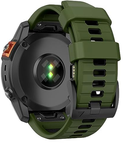 MYSNBKN 26mm Quick Fit Armband für Fenix 8 51mm/Fenix 7X Pro/Fenix 7X/Fenix 6X/Fenix 6X Pro/Fenix 5X/Fenix 5X Plus/Fenix 3/3 HR, weiches Silikon Ersatzband