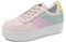 QUEEN HELENA Scarpe da Ginnastica Stringate Sneakers Platform Casual Donna X22-110 (X29-18 Rosa, Numeric_36)
