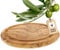 HOFMEISTER® Rundes Brett mit Saftrille, aus Olivenholz, 20 cm