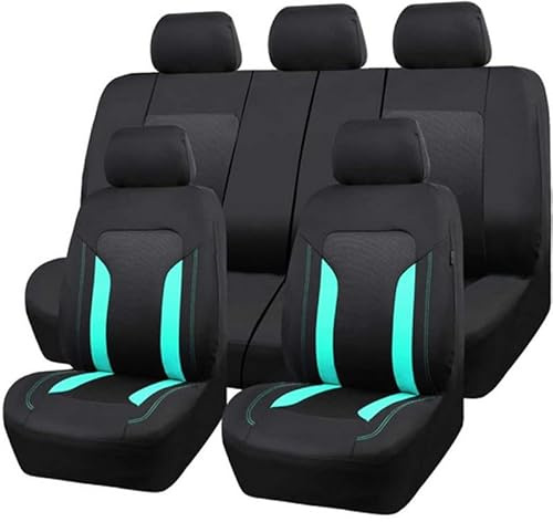 FOXZY Auto-Sitzbezug für Mini Cabrio R57 F57 FCW/One/D/Cooper S/SD 2009-2023, Vordersitze und Rückbank Waschbarer Stoff Autositzbezüge Atmungsaktiv rutschfest Innenraum Zubehör,B Green