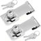 Litensh Hasp Lock Vorhängeschloss mit ähnlichen Schlüsseln Torriegel Türriegel Schloss Schublade Schrankschlösser Drehknopf Schlüssel Verriegelung für Schrank Möbel Briefkasten (3 Inch - 2 Pack)