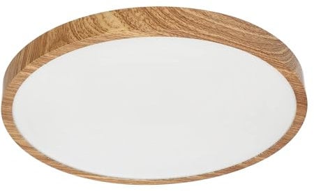 EDO, Deckenlampe LED Deckenleuchte Flach PERETI LED 24W Holzring 35cm, 3000K Warmweiß, 2400lm, badezimmer lampe,ceiling light, plafondlamp, led deckenleuchte, IP44, EDO777617