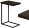 LAMO Manufaktur Beistelltisch | Laptoptisch | Sofatisch | mobiler Kaffeetisch | Nachttisch | 45x30x60 cm | Gestell Schwarz | 100% Echtholz Massiv Platte Farbe: Schwarz
