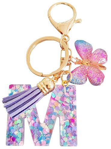 LECTNORE Personalisierter Schlüsselanhänger für Damen - Süßer Taschen-Schlüsselring-M