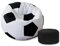 rucomfy Beanbags Classic Football Kids Beanbag Chair with Filling - Childrens Bean Bag Seat Recliner Bedroom Furniture Sports - Water Resistant, Machine Washable Durable - 60 x 80cm (with Footstool)