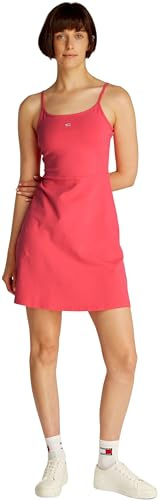 Tommy Jeans Damen Kleid Essential Strap Flare schmale Träger