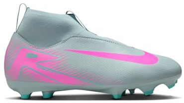 NIKE Jr. Mercurial Superfly 10 Academy Sneaker, Ocean Cube Pink Blast, 4 UK