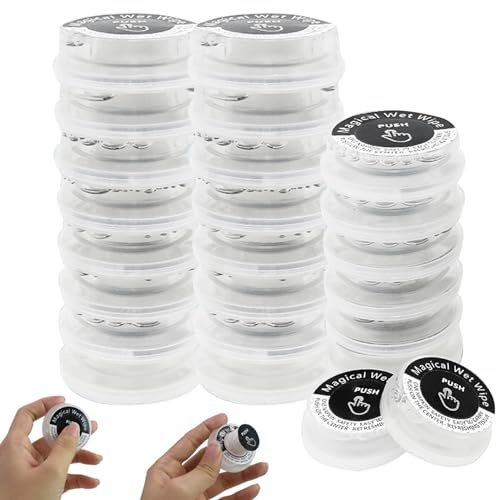 Handtücher in Reisegröße, tragbare Hand-Pop-Handtücher, 50 Stück, nicht stimulierende persönliche Reinigungstücher mit integrierter Flüssigkeit, magische Feuchttücher für Babys und Erwachsene, persönl