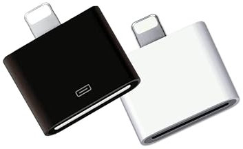 Mr. Gadget's Solutions 8 Pin Male to 30 Pin Female Adapter, Black and White compatible with iPhone 7 6 6S 5 5S 5C 6S Plus 7 Plus 8 & 8 Plus SE and More