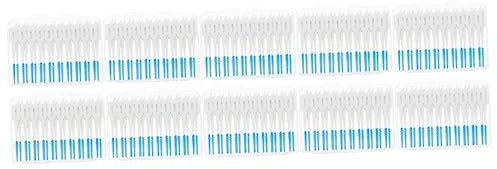 IWOWHERO 400 Stk Interdentalbürste Zahnreinigungsbürste Professionelle Interdentalbehandlung Zahnlückenreiniger Für Reinigungsmittel Blue Lebensmittelecht Pp
