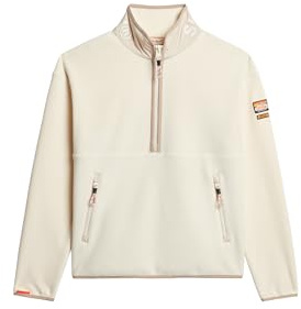 Superdry Damen Active Fleecepullover mit halbem Reißverschluss