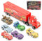 JWTRSVTY Kinder Racer Transporter, Transport Cars Spielzeugautos Mit 6 Mini Fahrzeug, Cars Spielzeugauto Set, Cars Spielzeug Fahrzeuge Set, Für Jungen Mädchen Kindergeburtstag Party Geschenke
