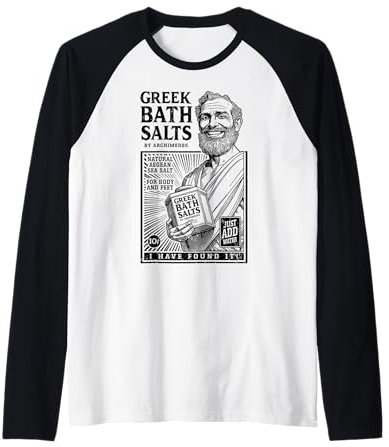 Archimedes Lustiges griechisches Badesalz, Werbung, Mathematik, Wissenschaft Raglan