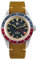 San Martin NH34 GMT Vintage-Armbanduhr mit Aluminium-Lünette, automatisch, mechanisch, Retro, Saphir, wasserdicht, 100 m, SN0116, Retro Dunkelblau, Klassisch
