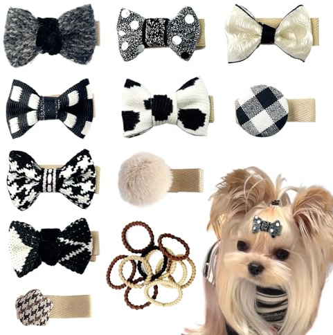 Hunde-Haarspangen und Gummibänder, kleine Hundeschleifen, niedliches Haustierpflege-Zubehör, Krokodil-Clips, Haarspangen, Ball, Haarnadel, Kopfschmuck, Yorkie, Welpen, Malteser, Mädchen, Hunde