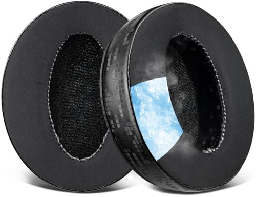 SOULWIT Cooling-Gel Ear Pads Cushions Replacement, Earpads for Sennheiser HD 4.50BT, HD 4.50BTNC, HD 4.50SE, HD 4.40BT, HD 4.30G, HD 4.20S, HD 458BT, HD 450, HD 450BT, HD 400S, HD 350BT - Black Square