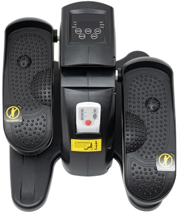 BAOCHADA Elektrischer Ellipsentrainer, Pedaltrainer für Zuhause,Mini Heimtrainer für Senioren,Extra Leise&rutschfest Arm und Beintrainer mit LCD-Display und 5 Geschwindigkeiten (Schwarz)