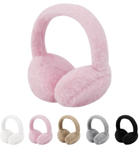 Cosiesnest Winter Fluffy Ear Muffs Plush Soft Women's Earmuffs Windproof Outdoor Ear Warmers Fit Skiing Running Ears Covers Protector for Women Men Kids