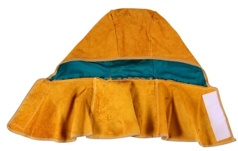 Didiseaon Heat Resistant Welder Protection Shawl Cap Khaki Lightweight Breathable Neck Cover for Welding Industrial Use