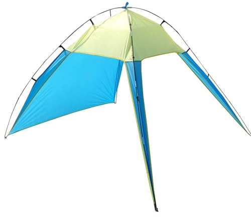 Strandüberdachung – sofortiges Sonnenschutzzelt mit Tragetasche, UPF 50+ Sonnenschutz für Sand und Gras, tragbarer, winddichter Unterschlupf für Camping, Angeln, Reisen und Strandtage