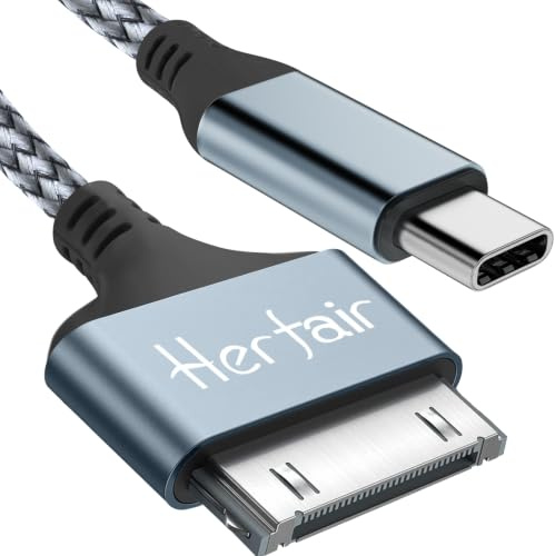 Herfair USB C auf 30-poliges Ladekabel, Nylon, geflochten, modernes Ladekabel, kompatibel mit iPhone 4/4S/3G/3GS & iPad 1 2 3 & iPod Touch 4 3 2 1 Classic/Nano 2 3 4 5 6 (91 cm)
