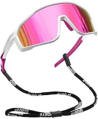 Joopin Wrap-around Sonnenbrille Herren Polarisiert Fahrradbrille UV400 | Einzelstück-Linsendesign, übergroße, TR90, Winddicht, Sportbrille, Sportsonnenbrille, Radsportbrille, Schnelle Brille