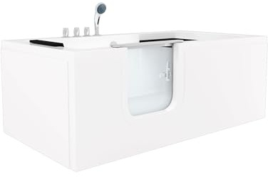 Seniorenwanne mit Tür S15-TH-L 160x85cm Thermostat-Armatur