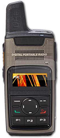 atFoliX Panzerfolie kompatibel mit Hytera PD375 Schutzfolie, entspiegelnde und stoßdämpfende FX Folie (3X)