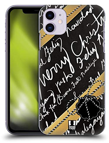 Head Case Designs Black And Gold Hard Back Case Compatible With Apple iPhone 11