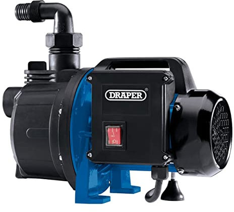 Draper 800W Surface Mounted Water Pump |Max Flow Capacity 3180 l/h Electric Pump | Thermal Overload Protection | Waterproof On/Off Switch |1.5M Cable Pump| 98923