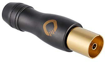 Oehlbach 1 x spina coassiale IEC per antenna (w) (coassiale, adattatore, avvitabile) placcato oro per collegamento TV/radio