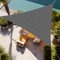 Shade&Beyond Tenda parasole triangolare, 50,8 x 50,8 x 50,8 cm, permeabile, colore grigio scuro, per patio, giardino, cortile, terrazza, pergola (realizziamo dimensioni personalizzate)