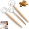 Lot de 3 fouets à pâte danois en acier inoxydable de qualité supérieure pour gâteaux, desserts, pain, pizza, pâtisserie, ustensiles de cuisine