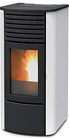 Termostufa a pellet MCZ CLIO HYDRO 16 da 16,25 kW, ventilazione frontale, bianco