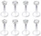 Mayhoop 8Stk Klare Lippenpiercing Piercing Tragus Helix Ohrringe Labret Piercing stecker Flexibles Acryl 16G mit CZ Opal Piercing Lippe für Frauen Männer 10mm