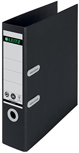 Leitz Recycle Qualitäts-Ordner 180° A4, 8 cm Rückenbreite, Für 600 Blatt, 100 % recycelbares PP und recycelter Karton, Umweltfreundlich, Recycle Serie, Grün, 10180055