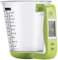 Bilancia digitale da cucina con misurino, bilancia elettronica, con display LCD della temperatura e del peso (verde)