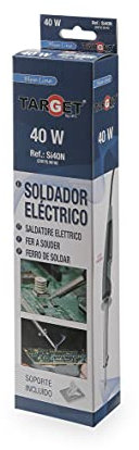TARGET - Soldador Eléctrico - Estaño - 230V - 50Hz - Electrónica - Estañador | Con Soporte y Puntas Larga Duración (40 W)