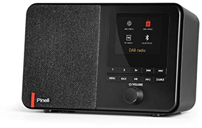 PINELL Supersound 101, Internetradio, DAB+ & FM Tuner, Bluetooth 5.0, WLAN, Kopfhöreranschluss, 3 Watt RMS, Equalizer, Senderspeicher, Farbdisplay, Netz und Batteriebetrieb, schwarz