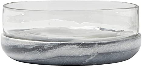 Santa Barbara Design Studio Mesa Azúcar Mármol y Vaso Cuenco, Grande, Gris